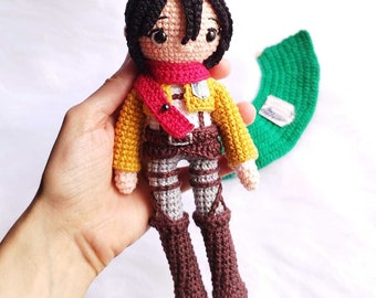 Mikasa Ackerman Crochet Plush, Attack on Titan