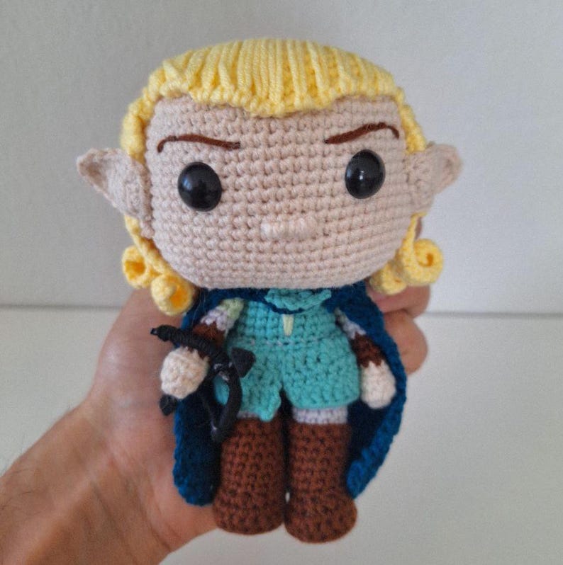 Lord Of The Rings Crochet Plush, Gandalf, Aragorn, Gimli, Legolas, Galadriel, Tolkien LEGOLAS