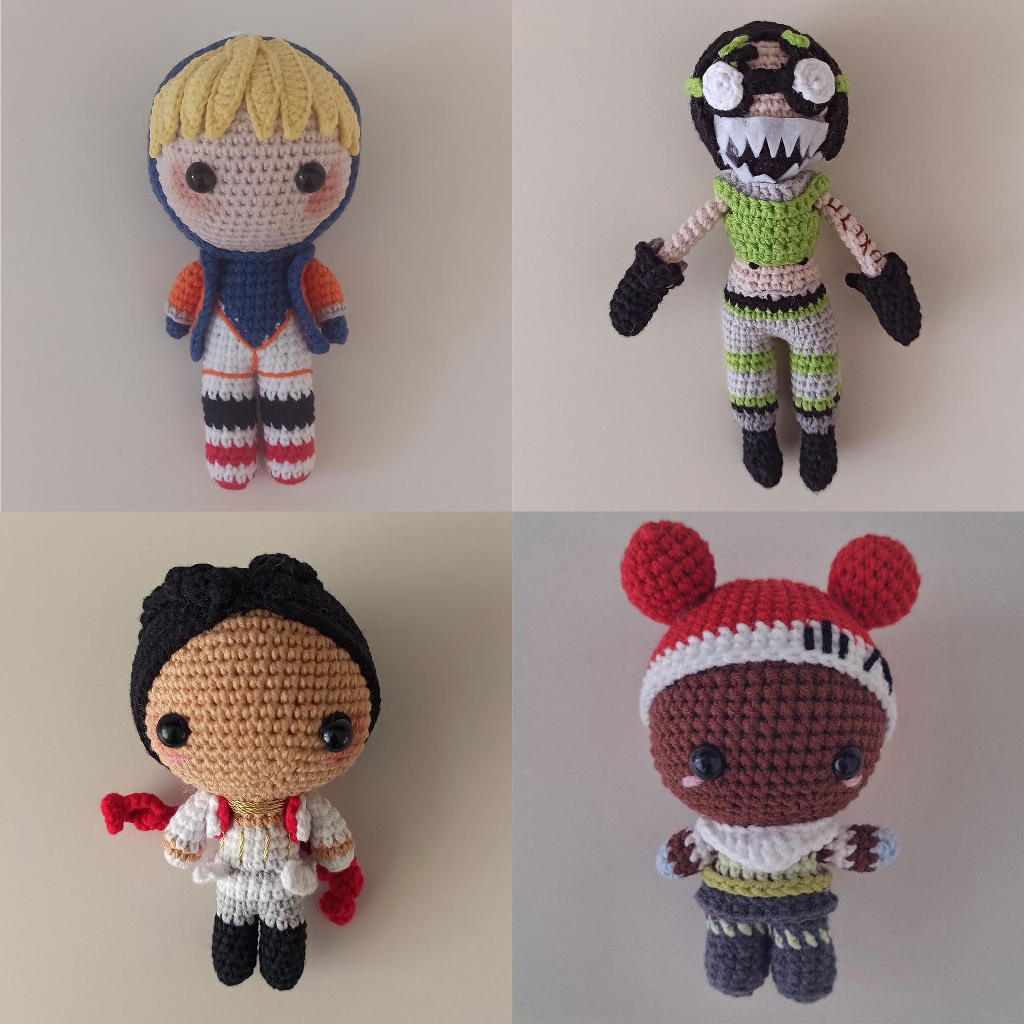 Apex Legends Crochet Plush, Lifeline, Wattson, Wraith, Loba, Robot