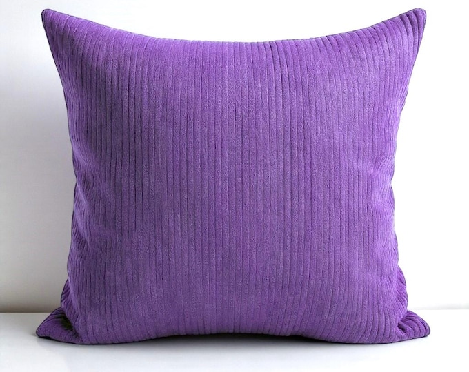 Corduroy Cushion Cover - Velvet Throw Pillow - Home and Garden Decor - Multicolor Option