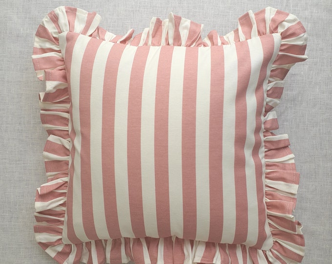 Bohemian Frill Striped Pillow Cover - Different Color Options With Frill Edges - Hello Mello Store
