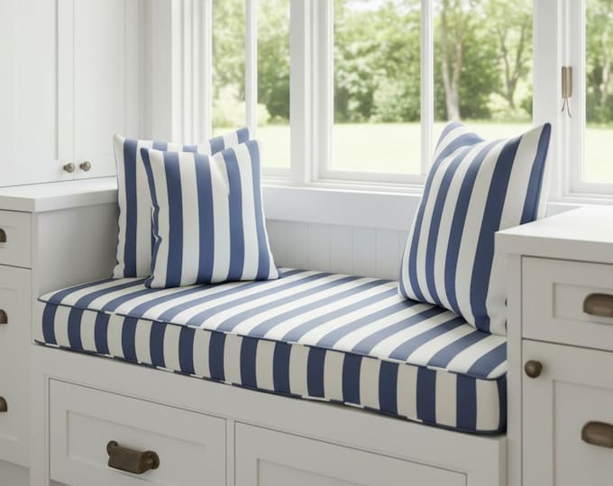 3" thick - Bench Cushion - Custom Bench Cushion - Window Seat Cushion