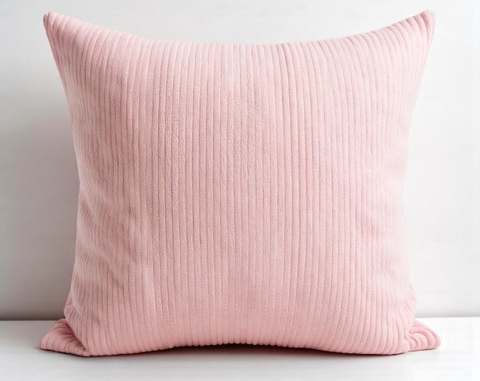 Corduroy Cushion Cover - Velvet Throw Pillow - Home and Garden Decor - Multicolor Option
