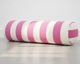 Striped Bolster Pillow - Cylinder Cushion - Decorative Sofa Cushion - Home Decor Gift