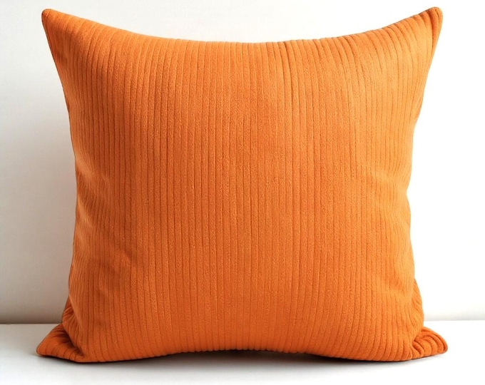 Corduroy Cushion Cover - Velvet Throw Pillow - Home and Garden Decor - Multicolor Option