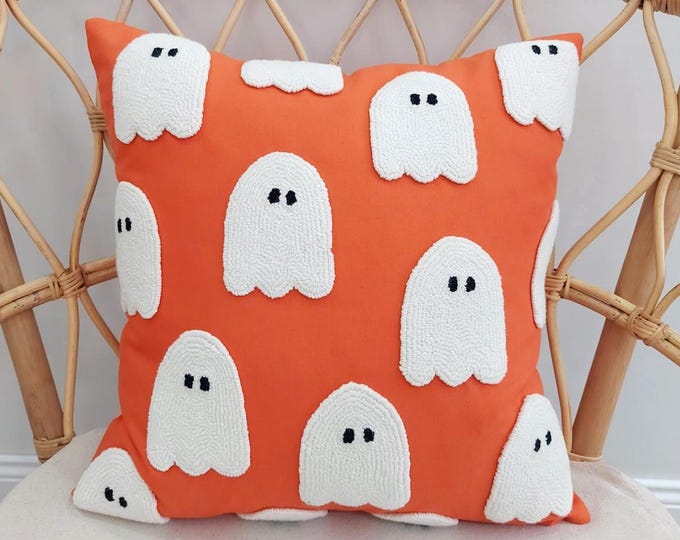 Handmade Halloween Pillow - Pumpkin Pillow - Hat - Ghost - Dry Leaves Pumpkin - Bat Halloween - Ghost Pillow - Hello Mello Store