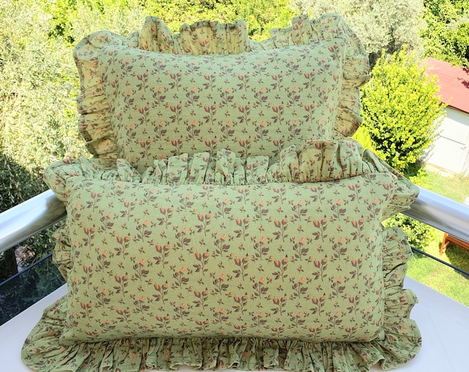 Soft Organic Ruffle Pillow - Muslin Frill Pillow - Soft Organic Cotton Gauze Pillow - Ruffle Pillow - Pillow For Baby - Home Gift