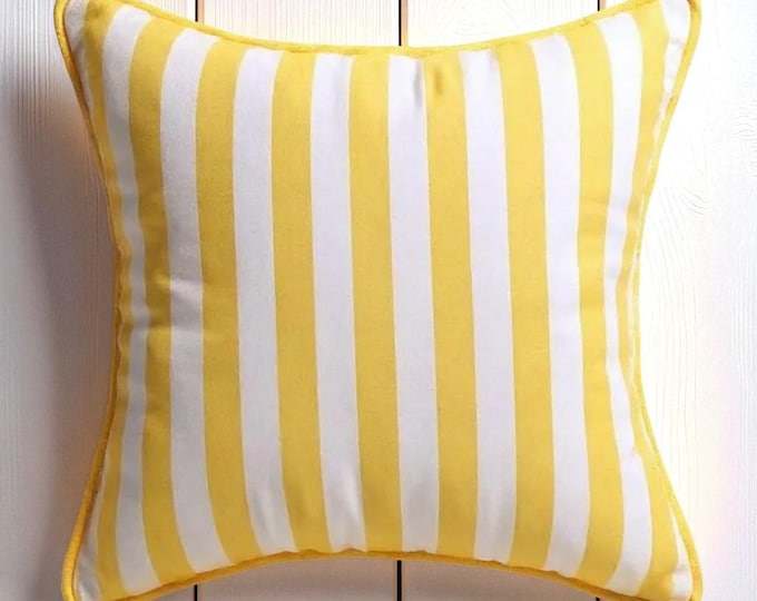 Bohemian Striped Pillow Cover with Piping - Piping Pillow Cover - Throw Pillow - Hello Mello Store