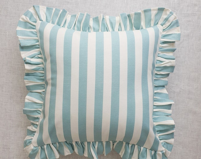 Bohemian Frill Striped Pillow Cover - Different Color Options With Frill Edges - Hello Mello Store
