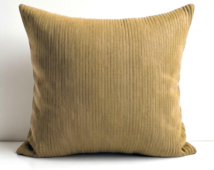 Corduroy Cushion Cover - Velvet Throw Pillow - Home and Garden Decor - Multicolor Option