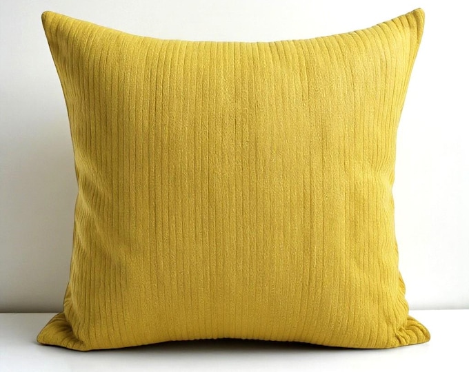 Corduroy Cushion Cover - Velvet Throw Pillow - Home and Garden Decor - Multicolor Option