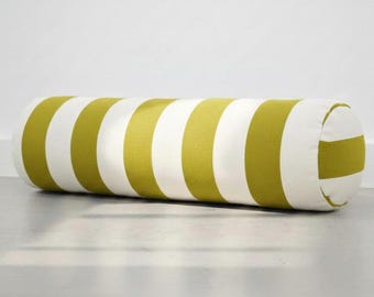 Striped Bolster Pillow - Cylinder Cushion - Decorative Sofa Cushion - Home Decor Gift