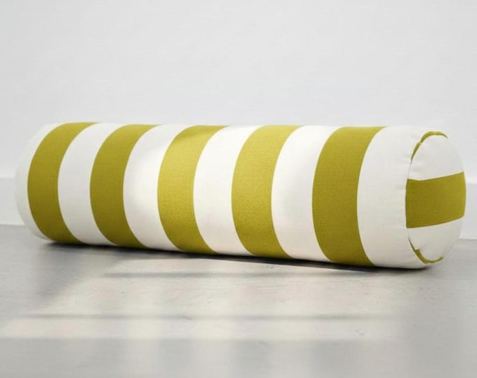 Striped Bolster Pillow - Cylinder Cushion - Decorative Sofa Cushion - Home Decor Gift