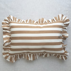 Bohemian Frill Striped Pillow Cover - Different Color Options With Frill Edges - Hello Mello Store
