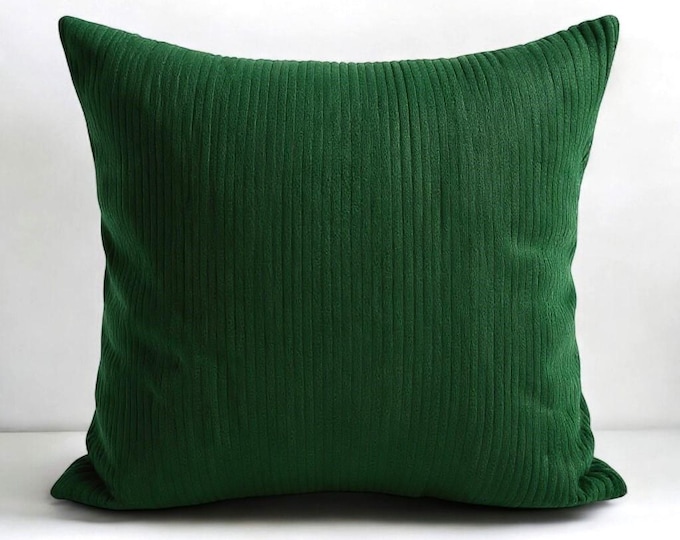 Corduroy Cushion Cover - Velvet Throw Pillow - Home and Garden Decor - Multicolor Option
