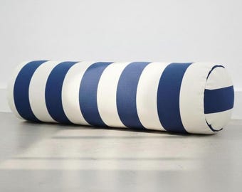 Striped Bolster Pillow - Cylinder Cushion - Decorative Sofa Cushion - Home Decor Gift