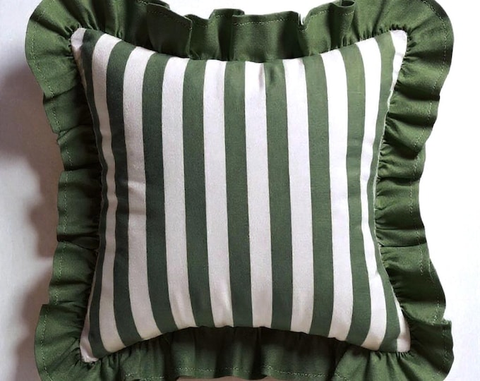 Bohemian Striped Ruffle Pillow - Ruffle Pillow - Frill Pillow Cover - Frill Edges - Hello Mello Store