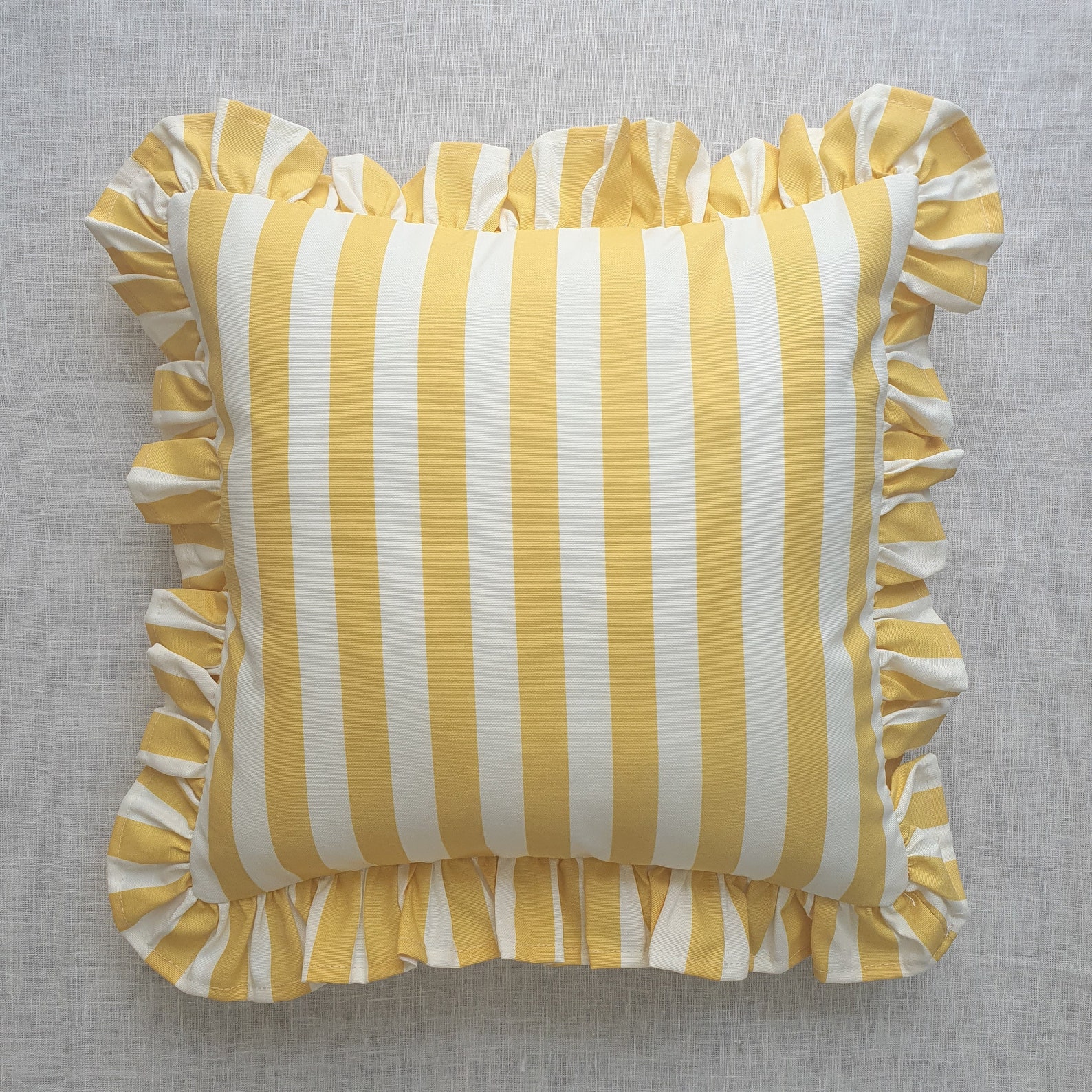 Black - Set of 2 Handcrafted Cotton Frill Pillow Covers 11