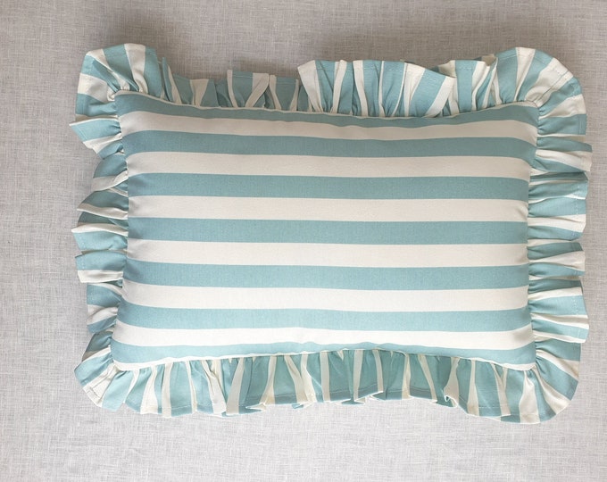 Bohemian Frill Striped Pillow Cover - Different Color Options With Frill Edges - Hello Mello Store