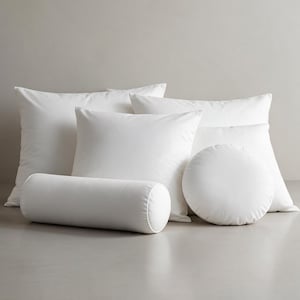 10/90 Down Feather Pillow Insert - Choose your size - Square, Lumbar - Euroshams - Bolster - Neckroll