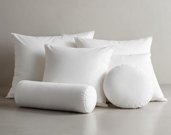 10/90 Down Feather Pillow Insert - Choose your size - Square, Lumbar - Euroshams - Bolster - Neckroll