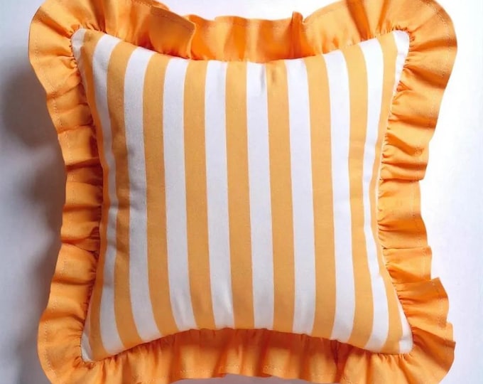 Bohemian Striped Ruffle Pillow - Ruffle Pillow - Frill Pillow Cover - Frill Edges - Hello Mello Store