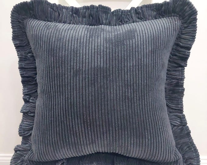 Soft Velvet Pillow with Frill - Velvet Frill Pillow - Exclusive pillows - Decorative Pillow - Sofa or Bed Cushion - Multicolor Pillow