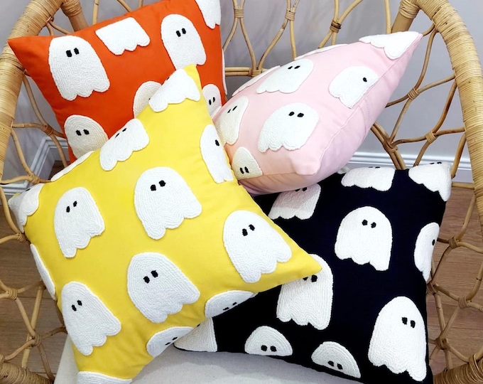 Handmade Halloween Pillow - Pumpkin Pillow - Hat - Ghost - Dry Leaves Pumpkin - Bat Halloween - Ghost Pillow - Hello Mello Store