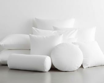 Polyester Pillow Insert - Square, Lumbar, Bolster, Heart, Circle - Indoor/Outdoor