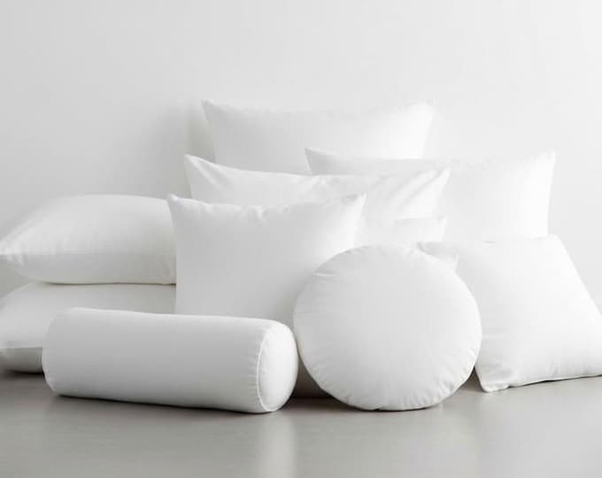 Polyester Pillow Insert - Square, Lumbar, Bolster, Heart, Circle - Indoor/Outdoor