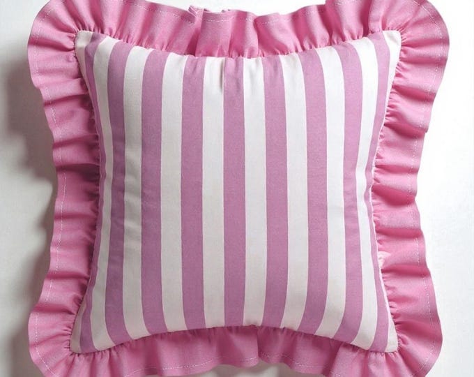 Bohemian Striped Ruffle Pillow - Ruffle Pillow - Frill Pillow Cover - Frill Edges - Hello Mello Store