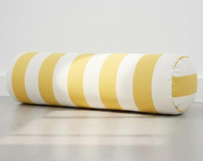 Striped Bolster Pillow - Cylinder Cushion - Decorative Sofa Cushion - Home Decor Gift