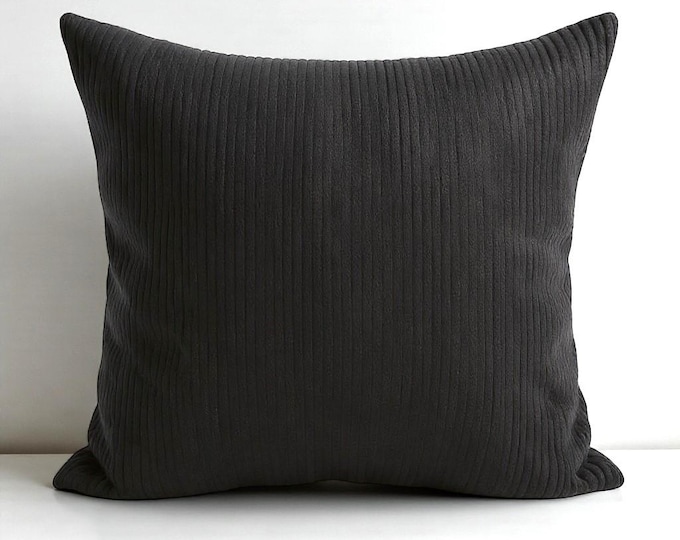 Corduroy Cushion Cover - Velvet Throw Pillow - Home and Garden Decor - Multicolor Option