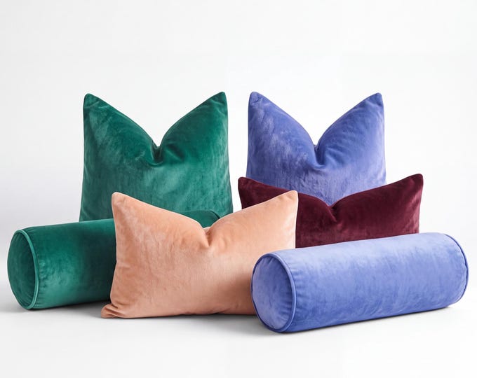 Velvet Throw Pillow Covers - Modern Soft Velvet Accent Pillows