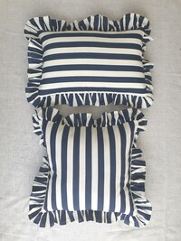 Bohemian Frill Striped Pillow Cover - Different Color Options With Frill Edges - Hello Mello Store