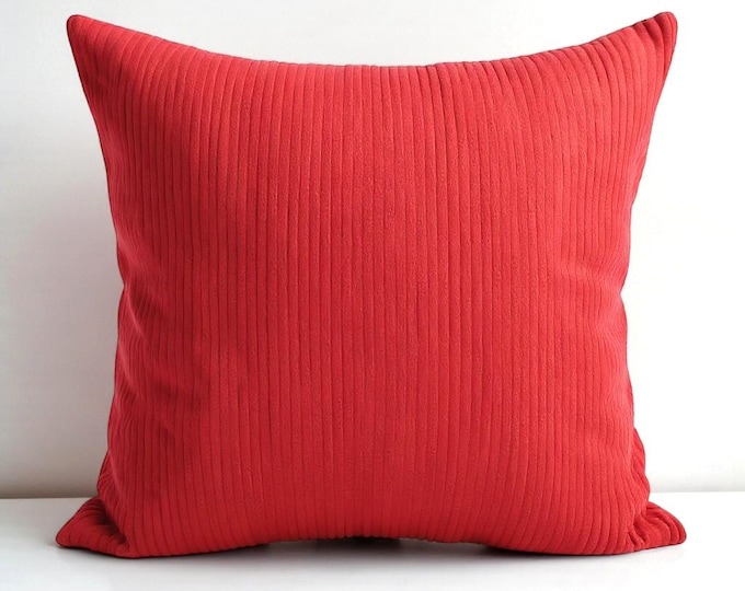 Corduroy Cushion Cover - Velvet Throw Pillow - Home and Garden Decor - Multicolor Option
