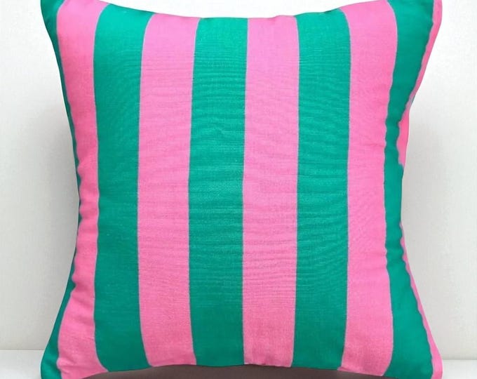 Bohemian Striped Linen Pillow Cover - Linen Pillow - Multicolor Pillow - Hello Mello Store