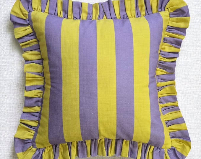 Bohemian Frill Striped Pillow Cover - Different Color Options With Frill Edges - Hello Mello Store