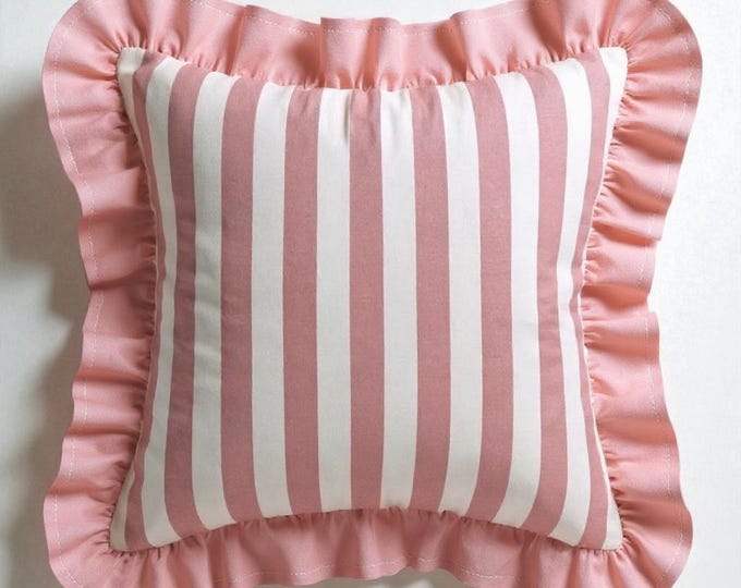 Bohemian Striped Ruffle Pillow - Ruffle Pillow - Frill Pillow Cover - Frill Edges - Hello Mello Store