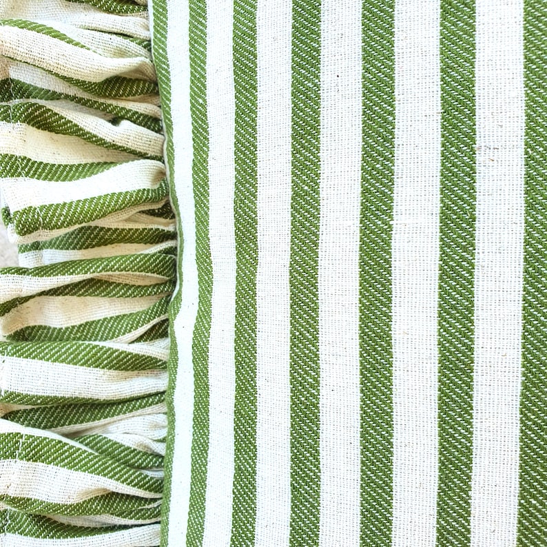 Bohemian Frill Linen Striped Pillow Cover Different Color Options With
