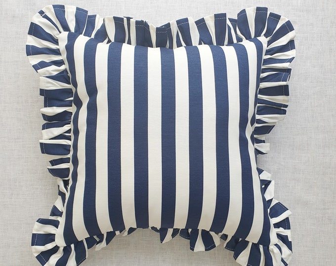 Bohemian Frill Striped Pillow Cover - Different Color Options With Frill Edges - Hello Mello Store