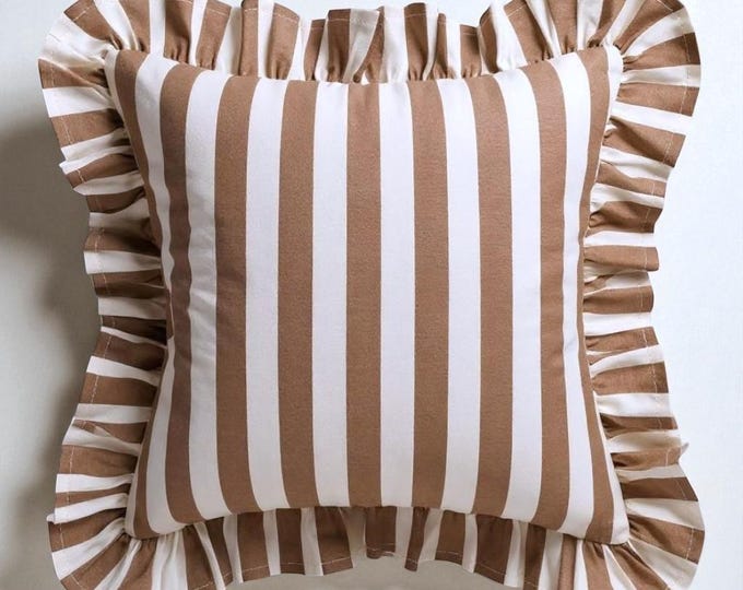 Pillow Cover - Ruffle Pillow Cover - Outdoor Pillow - indoor Pillow - Hello Mello Store