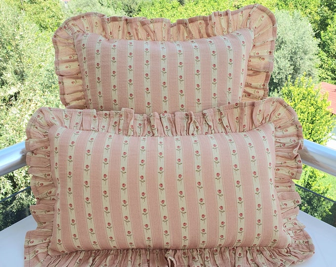 Soft Organic Ruffle Pillow - Muslin Frill Pillow - Soft Organic Cotton Gauze Pillow - Ruffle Pillow - Pillow For Baby - Home Gift
