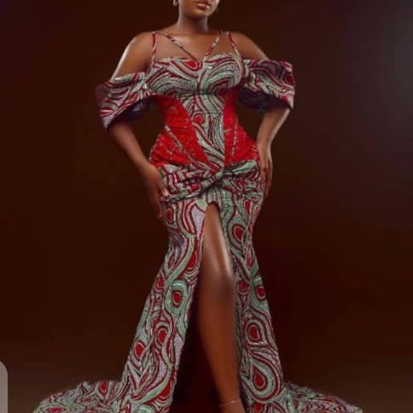 Nigerian Corset Dress Etsy