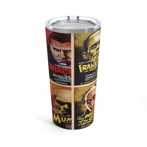 Classic Monster Movie Poster Tumbler 20oz