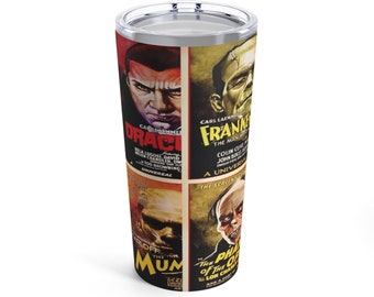 Classic Monster Movie Poster Tumbler 20oz