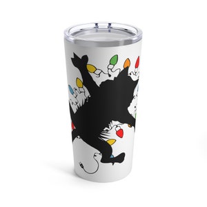 Christmas Vacation Cat Tumbler 20oz