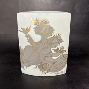 Vase Rosenthal Studio Line Bjorn Wiinblad Samuramat Design Handpainted