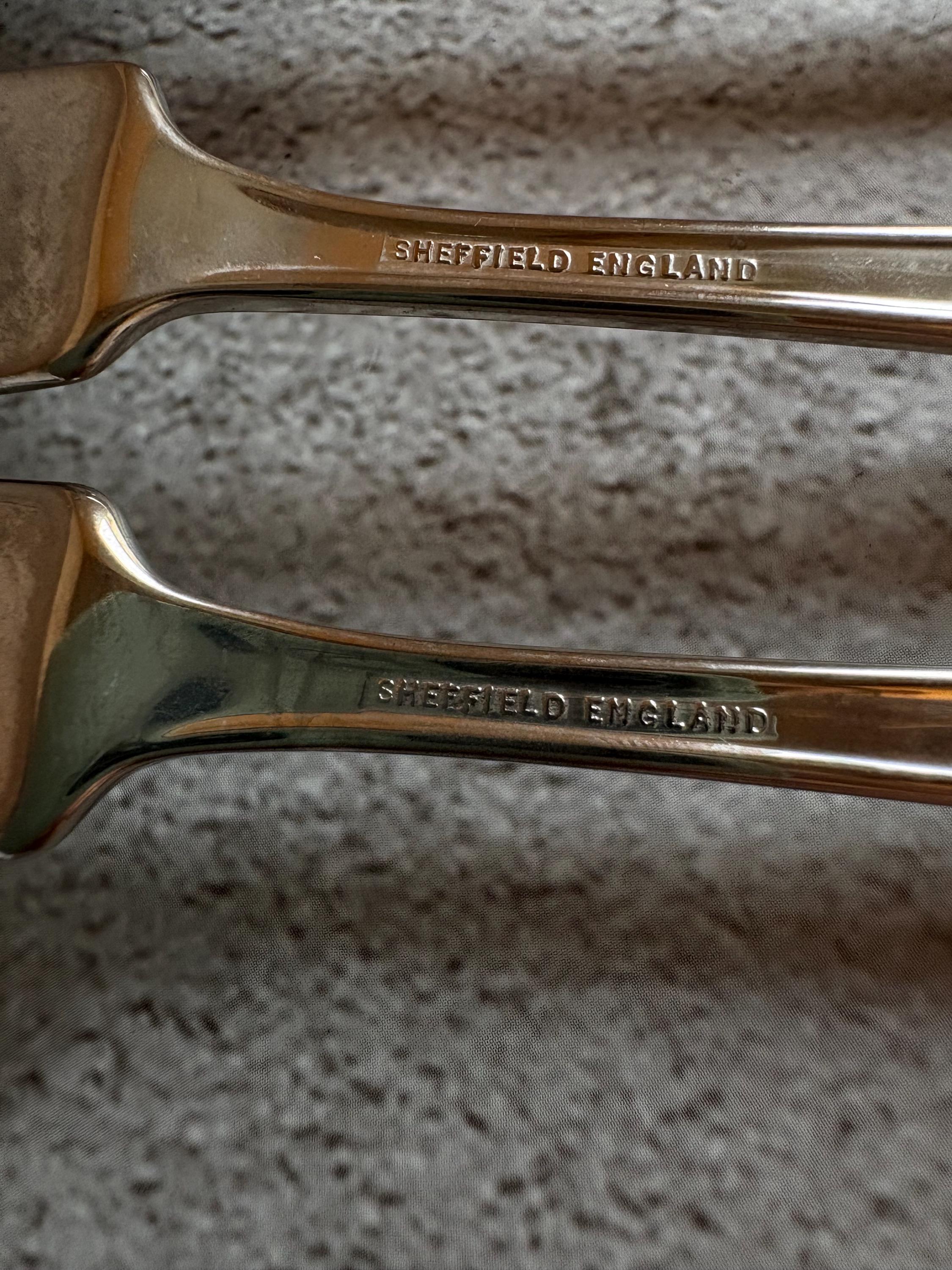 Vintage Silverplate Sheffield England Knives – Set of 6 – Ornate