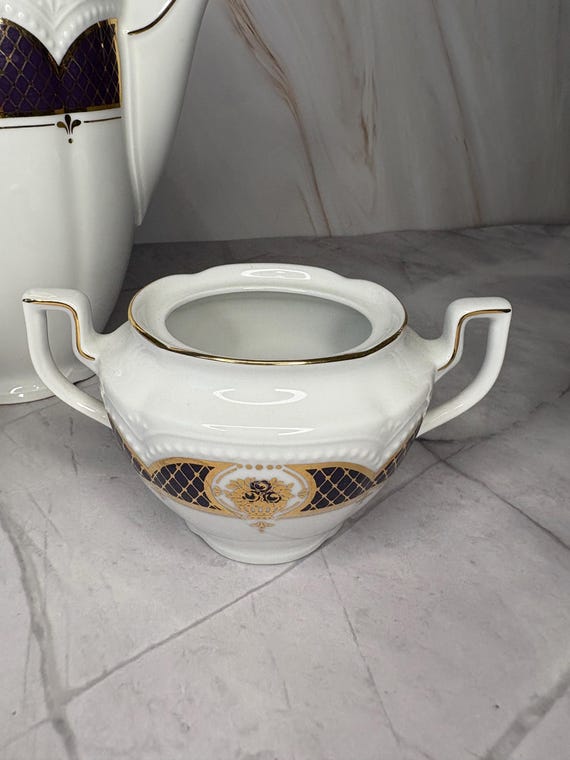 Vintage Graf Von Henneberg Porcelain Tea Set – Cobalt Gold German
